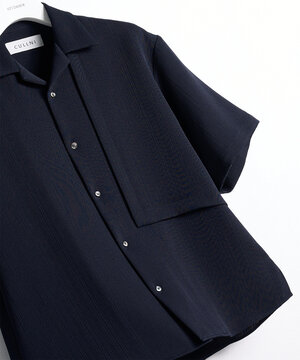 CULLNI 22SS STUDIOUS別注 ZIP シャツ ブルー 1 CULLNI（クルニ）の