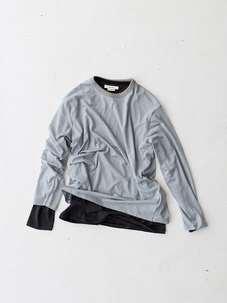 150 MERINO STRIPE LS TEE