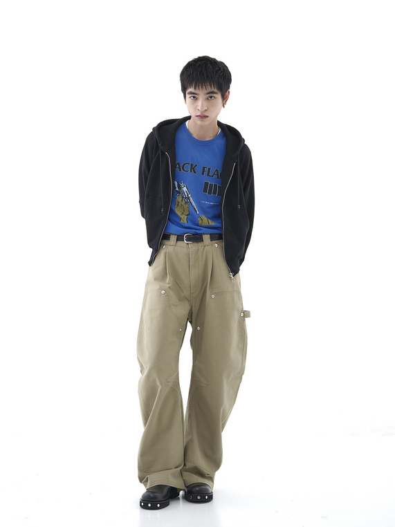 Dickies®×CONZ DOUBLE KNEE CURVED LEG PANTS - STUDIOUS